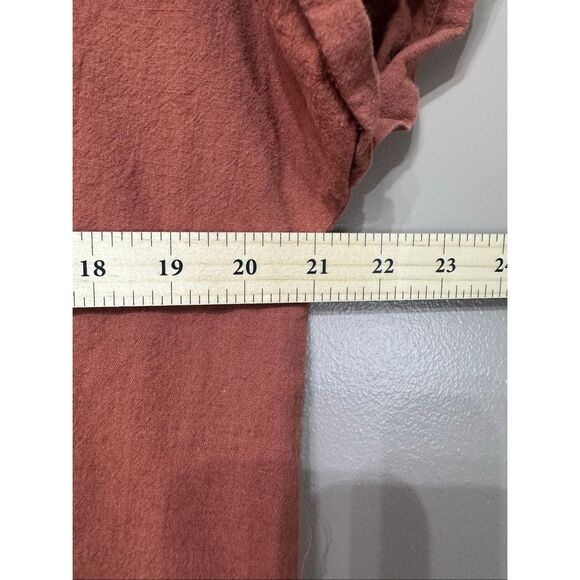 NWOT Rhythm. Classic Linen Blend Short Sleeve Button Up Shirt Dress Women's XS - Picture 8 of 11